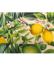 Sergé polyester Verna - Motif citron