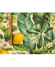 Sergé polyester Verna - Motif citron
