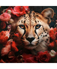 Carré velours imprimé - Guépard II