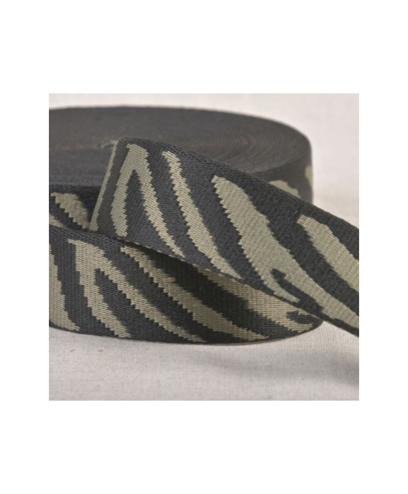 Sangle Zèbre Kaki 38 mm