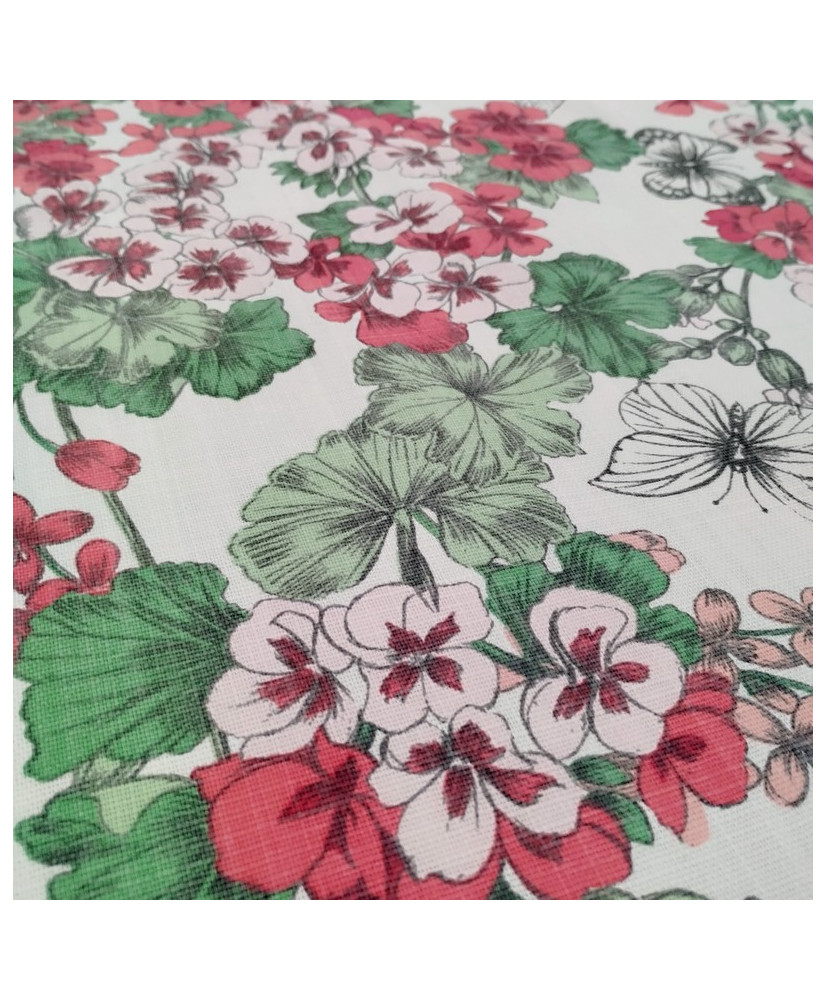 Toile coton-Geranium
