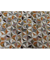 Tissu coton “Sarek” – Motif floral géométrique