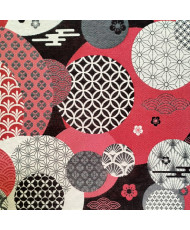 Jacquard-Ying rouge-140 cm de large