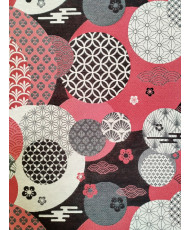Jacquard-Ying rouge-140 cm de large