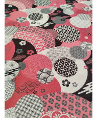 Jacquard-Ying rouge-140 cm de large