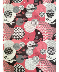 Jacquard-Ying rouge-140 cm de large