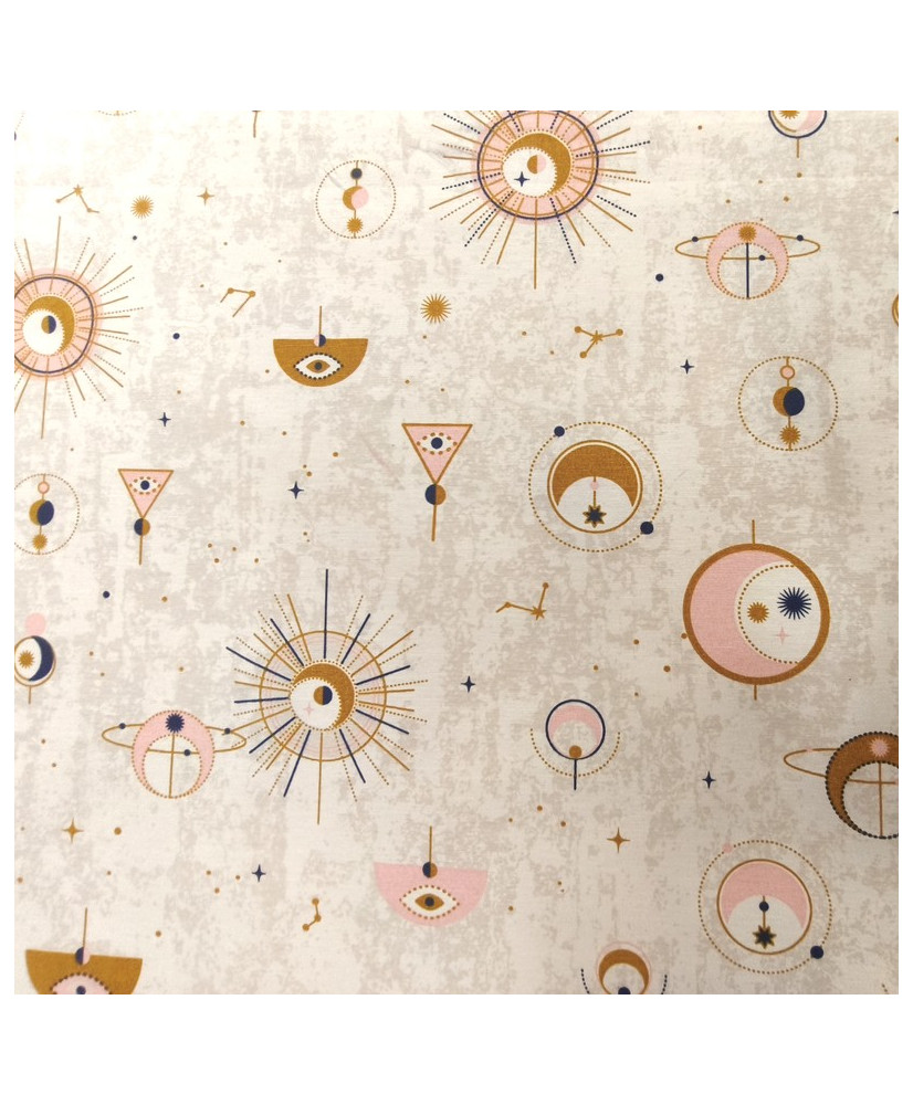 Solar system tissu coton polyester