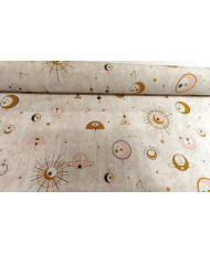 Solar system tissu coton polyester