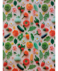 Toile enduite Veggie 3D-140 cm