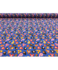 Tissu coton imprimé - Persépolis - bleu