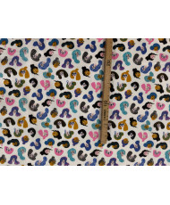 copy of Tissu coton imprimé - Persépolis - bleu