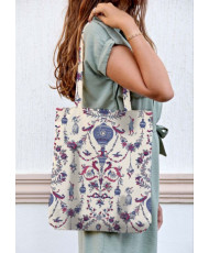 Coupon Limoges - Bachette 100% coton - Bleu 80 cm