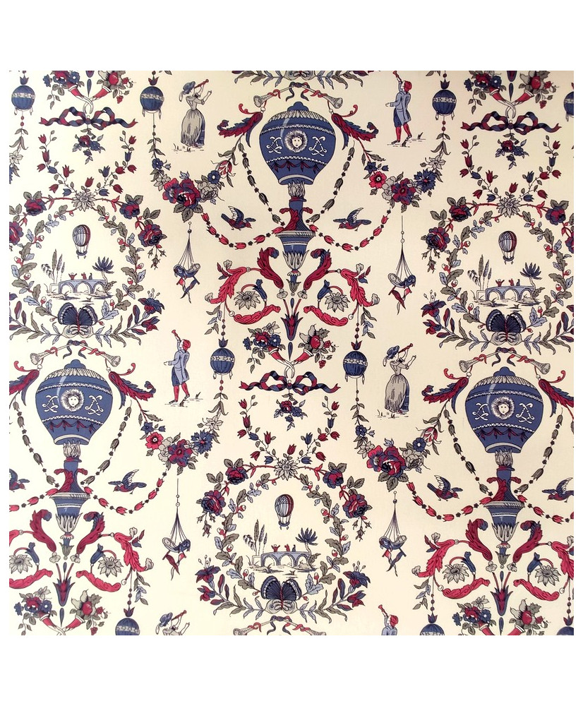 Coupon Limoges - Bachette 100% coton - Bleu 80 cm
