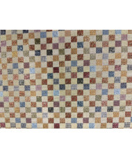 "Trendex" Tissu Jacquard à Carreaux Multicolores avec Fils Métallisés et Sequins