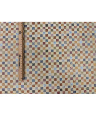 "Trendex" Tissu Jacquard à Carreaux Multicolores avec Fils Métallisés et Sequins