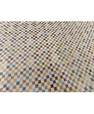 "Trendex" Tissu Jacquard à Carreaux Multicolores avec Fils Métallisés et Sequins
