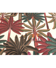 copy of Tissu 100% Coton "Amar" – Motif Paon, Montgolfière & Fleurs – Largeur 280 cm
