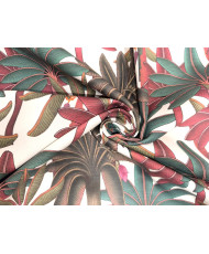 copy of Tissu 100% Coton "Amar" – Motif Paon, Montgolfière & Fleurs – Largeur 280 cm