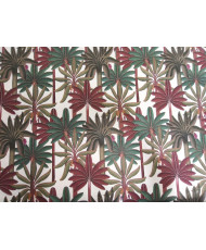 copy of Tissu 100% Coton "Amar" – Motif Paon, Montgolfière & Fleurs – Largeur 280 cm