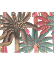 Tissu 100% Coton "Antia Palms" – Feuillage Tropical Graphique – Largeur 280 cm