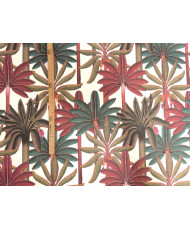 copy of Tissu 100% Coton "Amar" – Motif Paon, Montgolfière & Fleurs – Largeur 280 cm