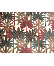 copy of Tissu 100% Coton "Amar" – Motif Paon, Montgolfière & Fleurs – Largeur 280 cm