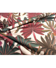 copy of Tissu 100% Coton "Amar" – Motif Paon, Montgolfière & Fleurs – Largeur 280 cm