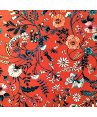 Toile coton 1/2 panama-Jardins des Secrets-Tomette