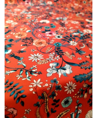 Toile coton 1/2 panama-Jardins des Secrets-Tomette