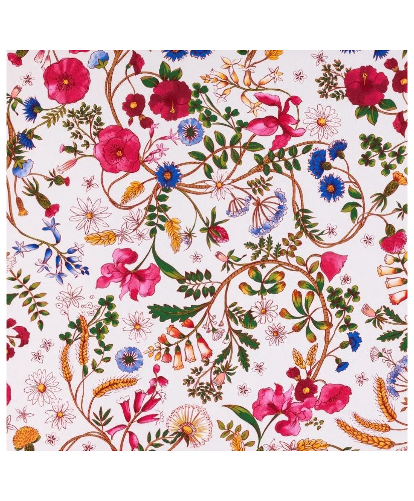 Toile coton 1/2 panama-Jardins des Secrets-Ecru