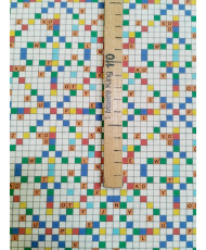 Coton-Carrés à mots- 140 cm de large