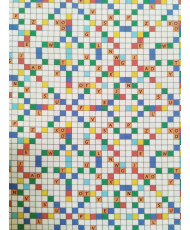 Coton-Carrés à mots- 140 cm de large