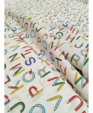 Coton-ABC coloré- 140 cm de large