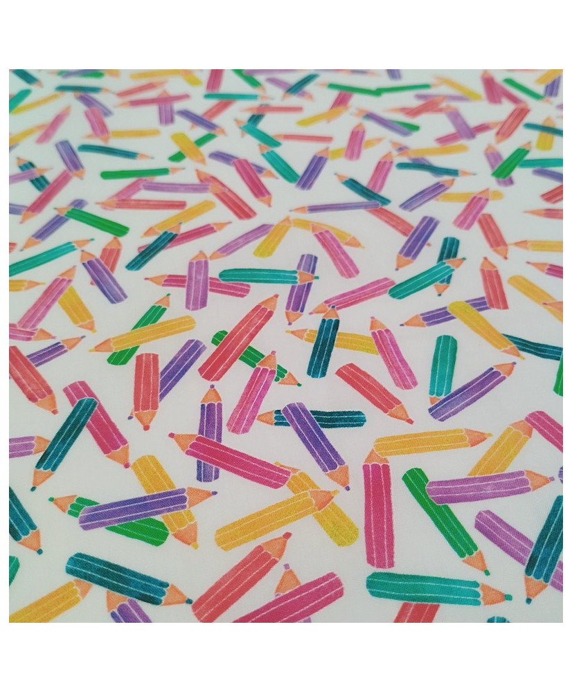 Coton-Crayons magiques- 140 cm de large