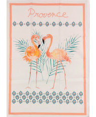 Torchon coton - Flamant rose
