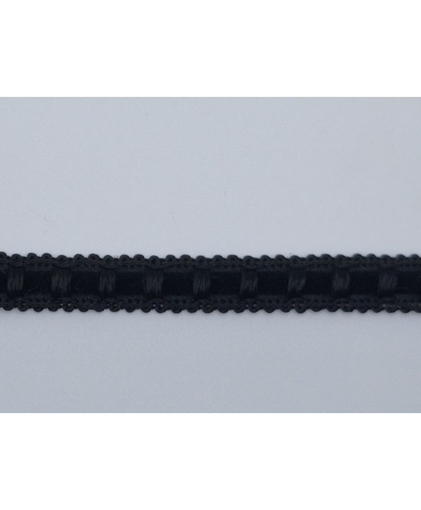 Galon lézarde velours 12 mm