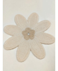 Fleur Bohème en Crochet Écru-Modèle 1