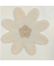 Fleur Bohème en Crochet Écru-Modèle 1