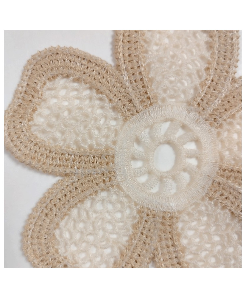 copy of Fleur Bohème en Crochet Écru-Modèle 1
