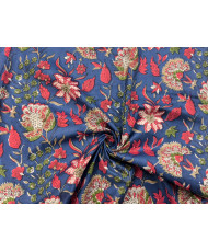 copy of Voile de coton indien "Taj-Mahal" Indigo