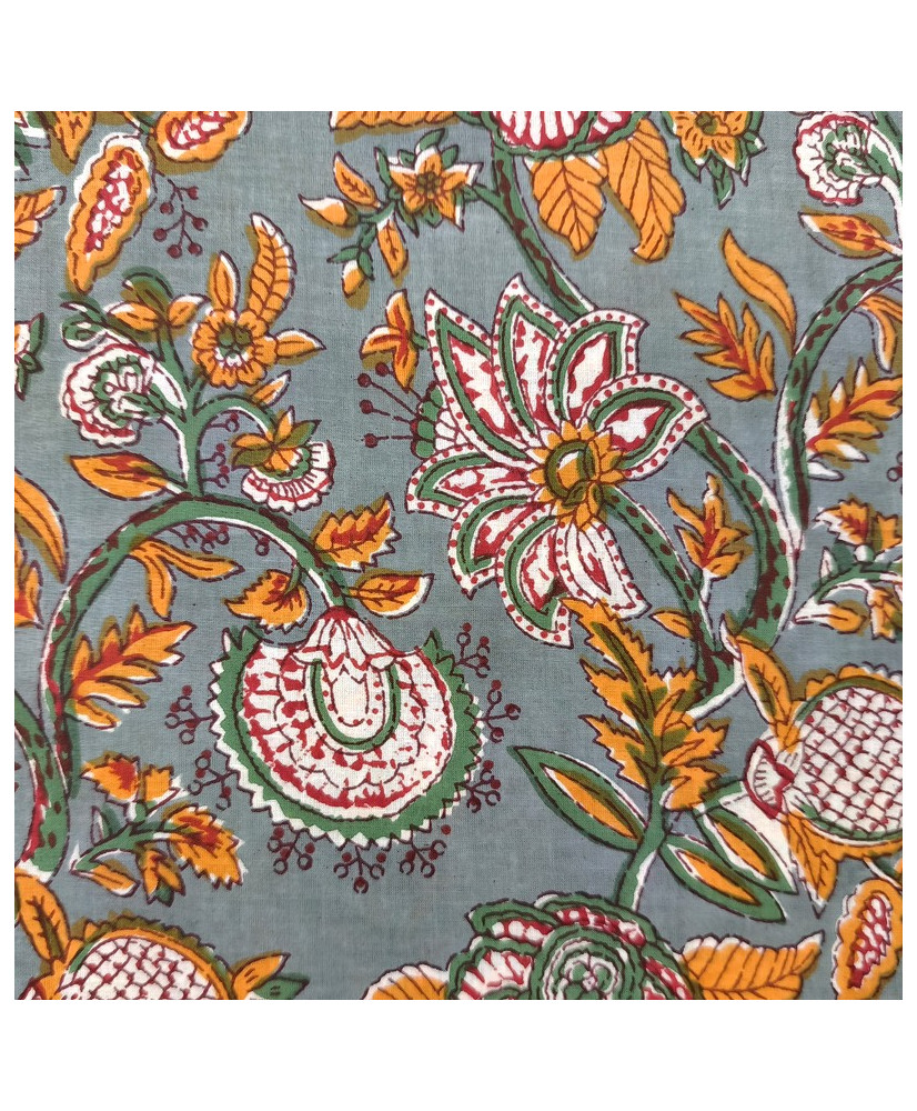 copy of Voile de coton indien "Taj-Mahal" Indigo