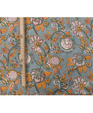 copy of Voile de coton indien "Taj-Mahal" Indigo