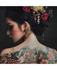 Carré velours imprimé - Saki