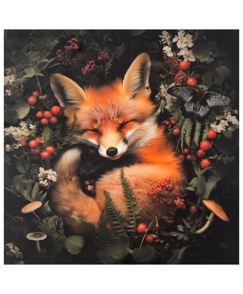 Carré velours imprimé - Renardie