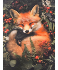 Carré velours imprimé - Renardie