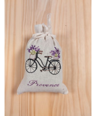 Sachet de lavande brodée « Bicyclette»