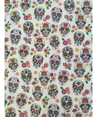 Cretonne- Calavera fond banc cassé