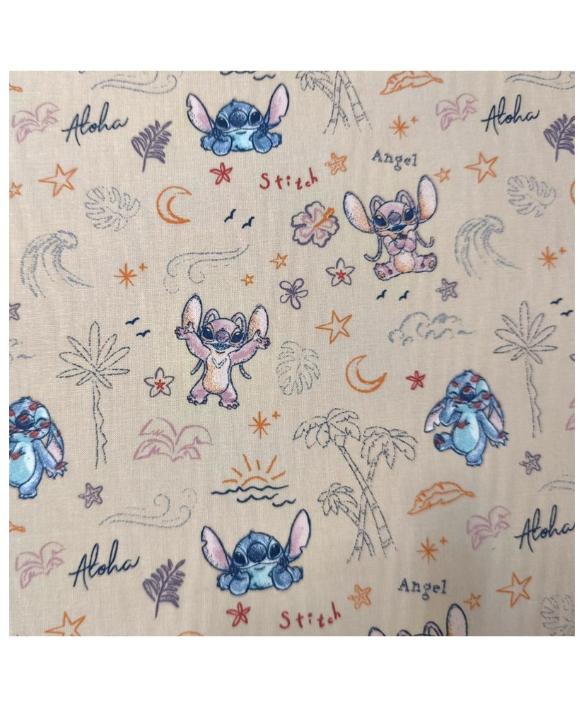 Tissu coton stitch et Angel "Aloha"