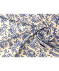 Percale de coton "Cobalt" Bleu