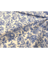 Percale de coton "Cobalt" Bleu